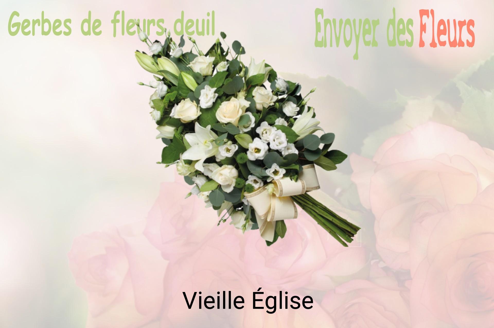 Gerbe de fleurs de deuil livrée à Vieille-Église